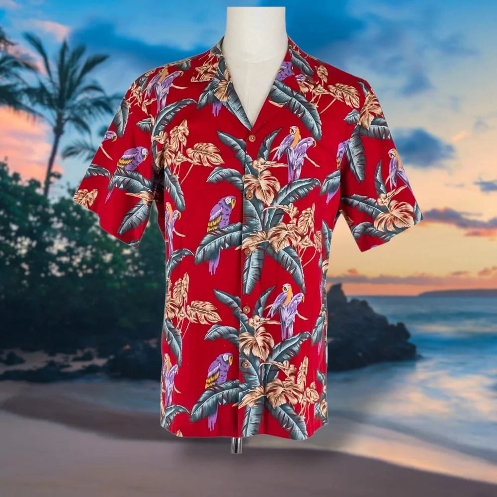 VTG Magnum PI Paradise Found SS Men XL Red Parrot Hawaii 1993 Hawaii Collector - Picture 4 of 12